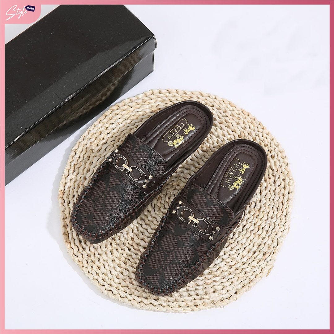 CH088-1 Casual Half-Shoe Loafer Shoes StyleMoto Brown 35 