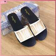 D090 Flat Plain Sandals Shoes StyleMoto White 35 