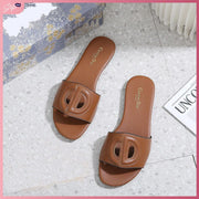 CD233-D188 Women's Casual Flat Sandal Shoes StyleMoto Brown 35 