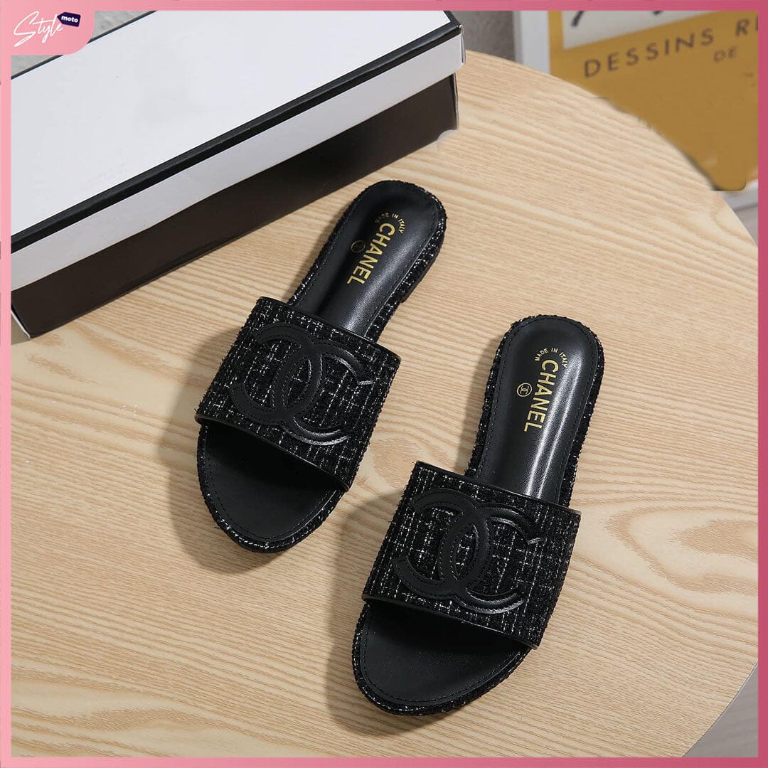 CC301-88 Casual Flat Sandal Shoes StyleMoto Black 35 