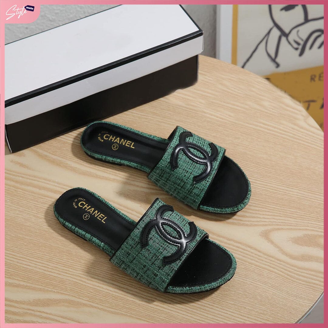 CC301-88 Casual Flat Sandal Shoes StyleMoto Green 35 