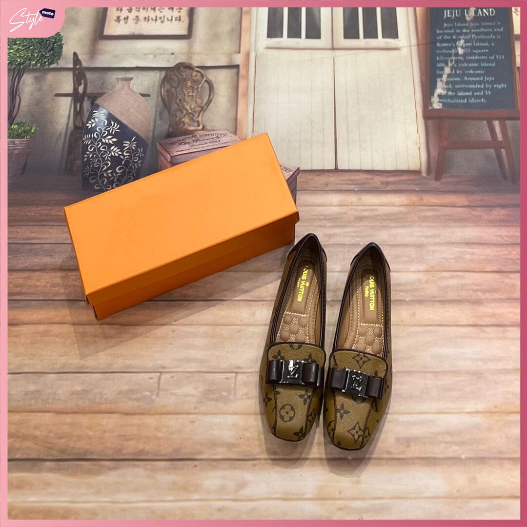 LV319-221 Casual Loafer Shoes StyleMoto Tan 35 