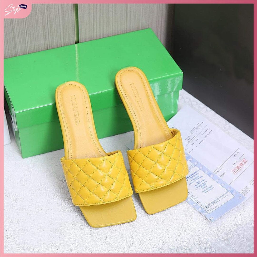 BOT32650-2 Casual Flat Sandal (Premium) Shoes StyleMoto Yellow 35 