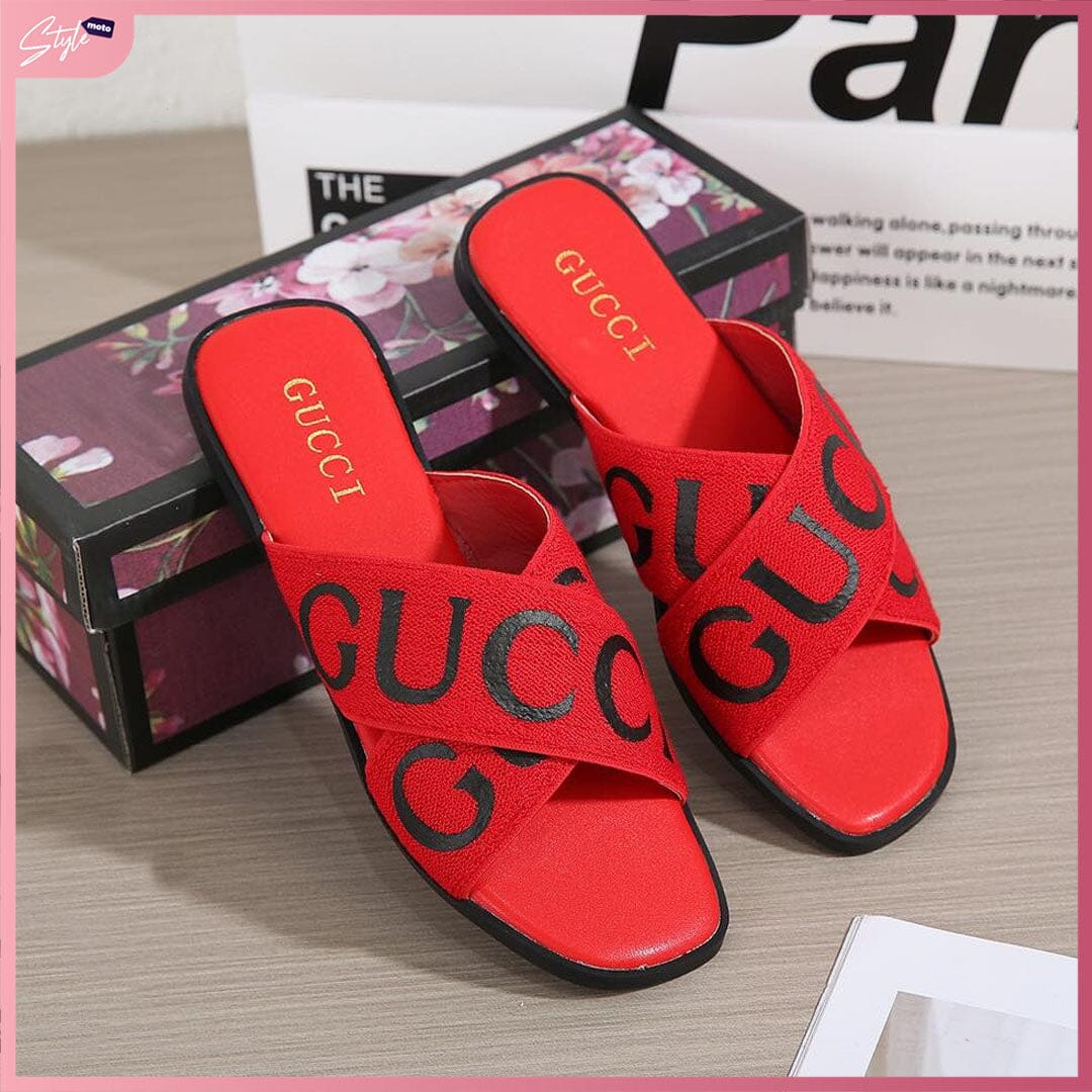 GG328-G42 Casual Cross Sandals Shoes StyleMoto Red 35 