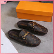 LV5566-1 Stylish Flat Half Shoes Shoes StyleMoto Brown 35 