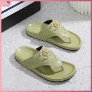 CC58-C31 Comfort Flat Sandal Shoes StyleMoto Green 35 