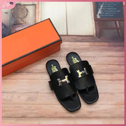 H601-78 Casual Flat Sandal Shoes StyleMoto Black 35 
