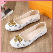 LV6688-1 Casual Doll Shoes Shoes StyleMoto Apricot/Gray Print 35 