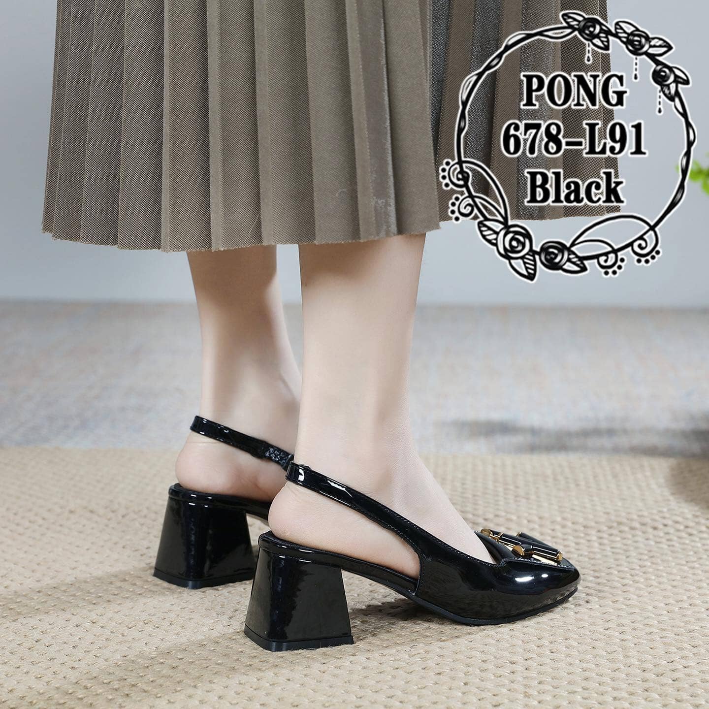 Ankle Strap Low Block Heel Sandals - ShopperBoard