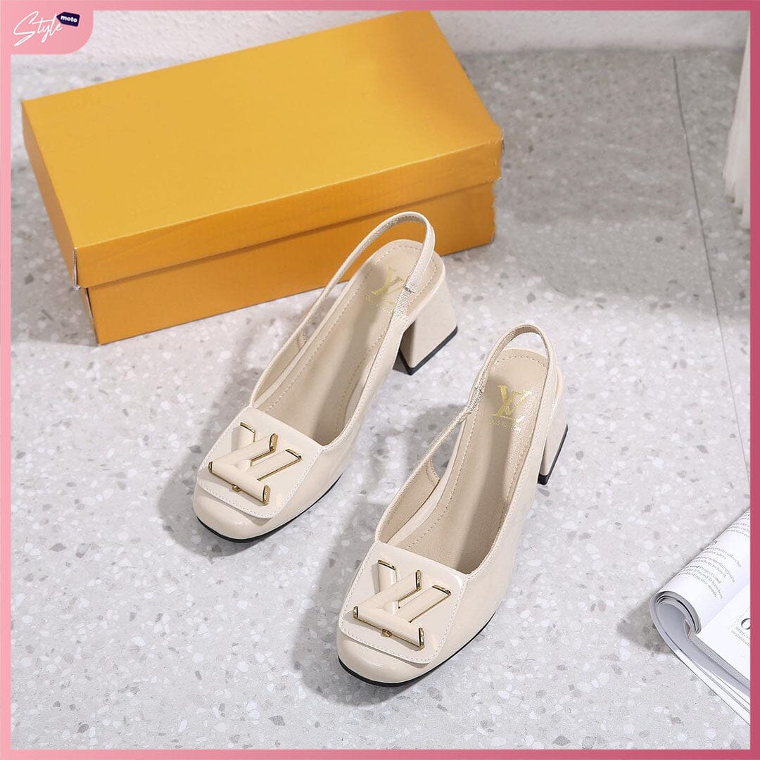 LV678-L91 Casual Korean Style 2-Inch Slingback Heels (Premium) Shoes StyleMoto Apricot 35 