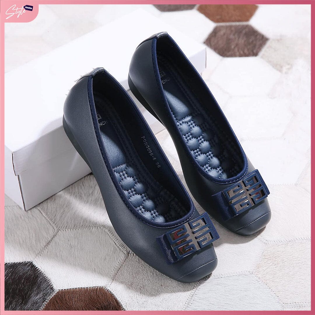 GVY695-8 Casual Mini-Wedge Shoes Shoes StyleMoto Navy Blue 35 