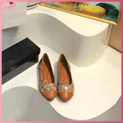 CH-LC813-5A Women's Casual Doll Shoes Shoes StyleMoto Tan 35 
