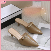 CC9680-C371 Casual 2-Inch Heels Half-Shoe Shoes StyleMoto Khaki 35 