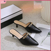 CC9680-C371 Casual 2-Inch Heels Half-Shoe Shoes StyleMoto Black 35 