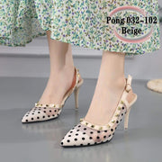 VAL032-102 Onestud 3-Inch Fishnet Heels Shoes StyleMoto 