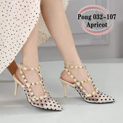 VAL032-107 Rockstud Ankle Strap 3-Inch Fishnet Heels Shoes StyleMoto 