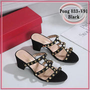 VAL033-V91 Casual 2.5-Inch Slide Sandal Shoes StyleMoto Black 35 