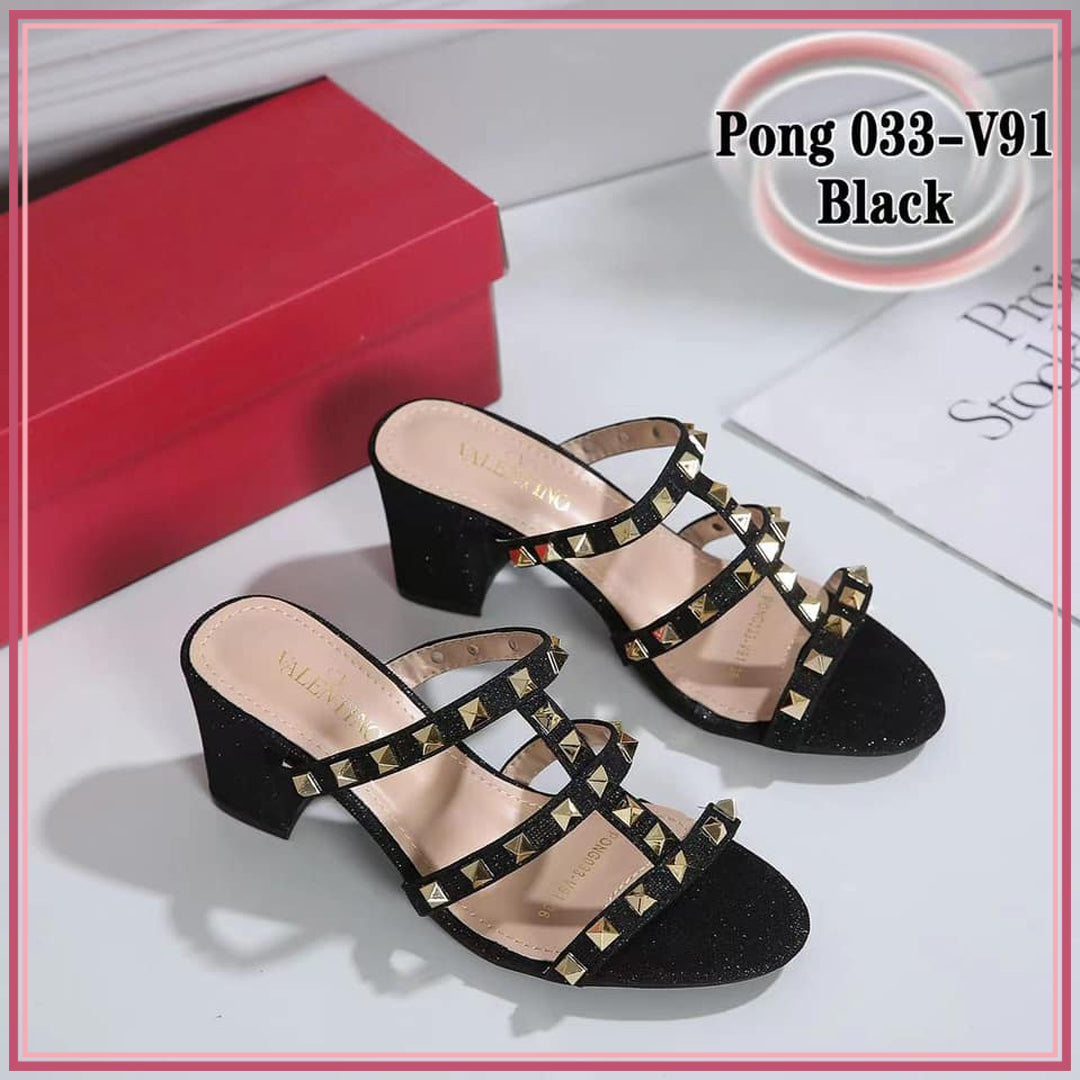 VAL033-V91 Casual 2.5-Inch Slide Sandal Shoes StyleMoto Black 35 