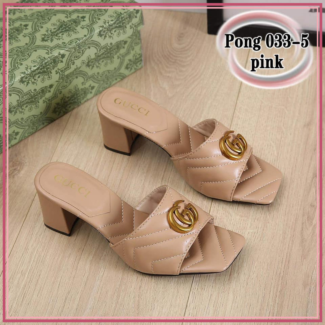 GG033-5 Casual 2-Inch Heels Sandal Shoes StyleMoto Pink 35 
