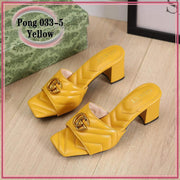 GG033-5 Casual 2-Inch Heels Sandal Shoes StyleMoto Yellow 35 