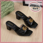 GG033-5 Casual 2-Inch Heels Sandal Shoes StyleMoto Black 35 