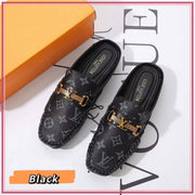 LV1071-1 Stylish Flat Half Shoes Shoes StyleMoto Black 35 