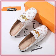LV1071-5 Stylish Flat Half Shoes Shoes StyleMoto White 35 