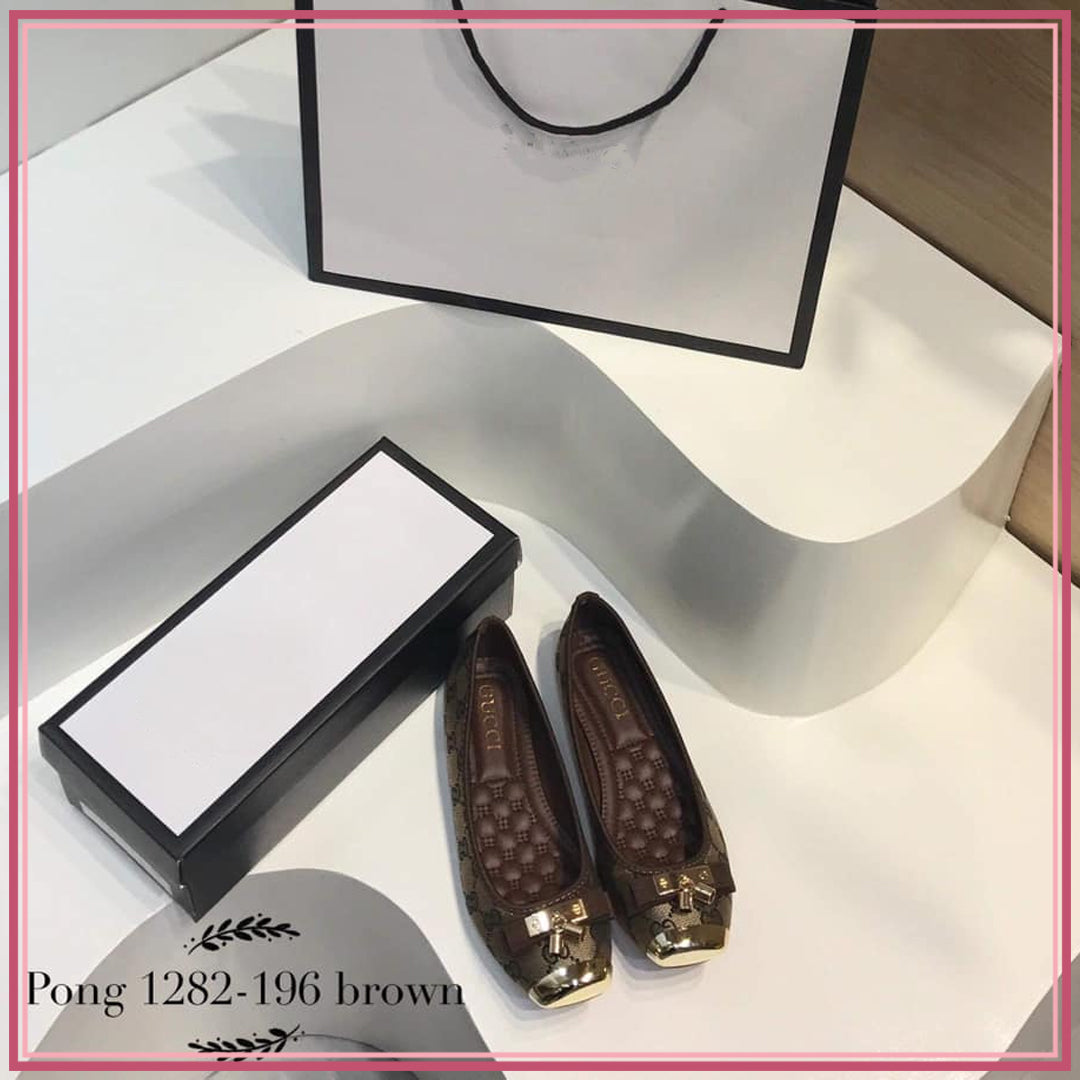 GG1282-196 Casual Doll Shoes Shoes StyleMoto Brown 35 