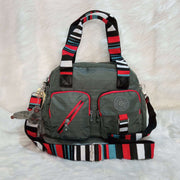 Kipling Casual Stripe-Sling Shoulder Bag (1201) StyleMoto Dark Gray 