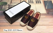 GG2020-43A Casual Half Shoes Espadrille StyleMoto Maroon 35 
