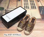 GG2020-43A Casual Half Shoes Espadrille StyleMoto Brown 35 