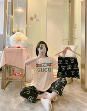 3-in-1 Sleepwear Pajama Set StyleMoto GG Peach Black 