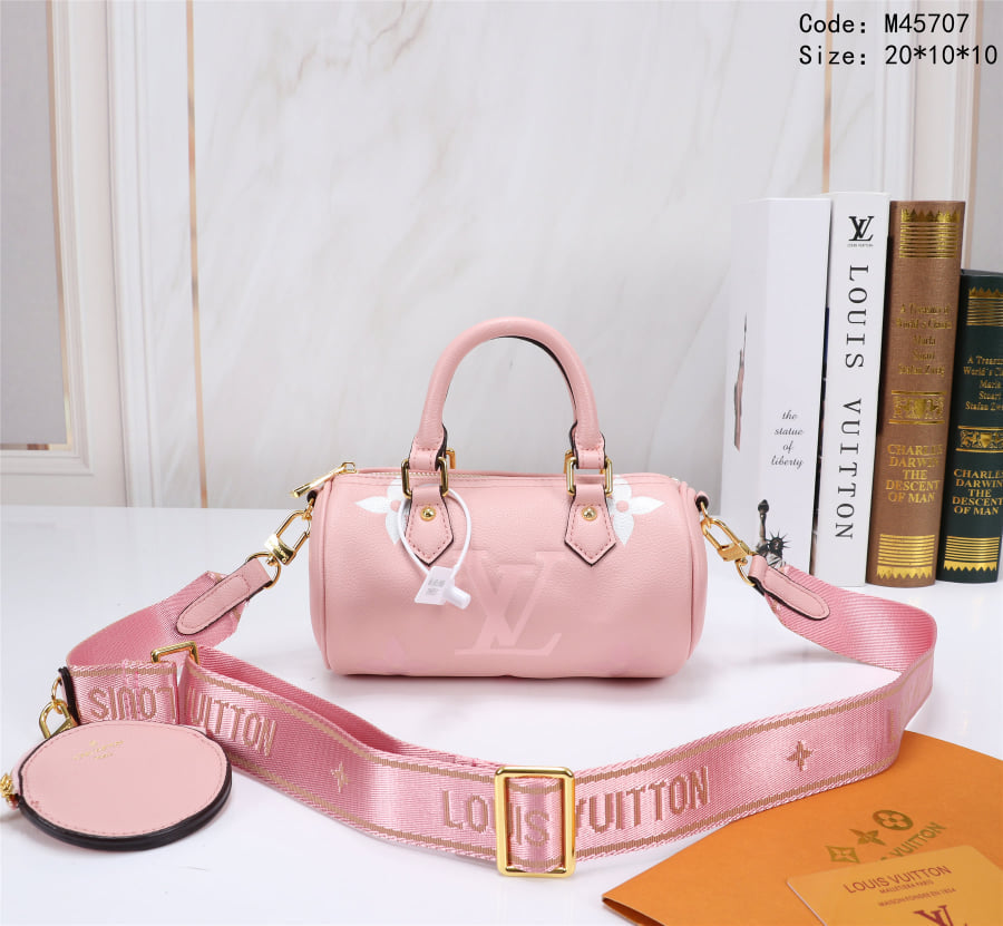 LV45707 Papillon Bag with Coin Purse StyleMoto Pink 