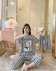 3-in-1 Sleepwear Pajama Set StyleMoto Dior Checkered 