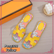 H308 Oran Printed Sandals StyleMoto Yellow 35 