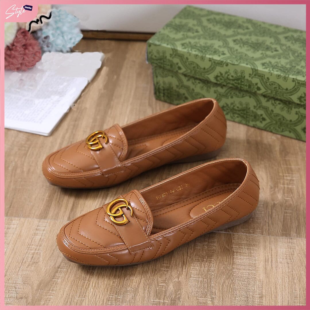 GG3199-G22 Korean Style Casual Loafer Shoes StyleMoto Brown 35 