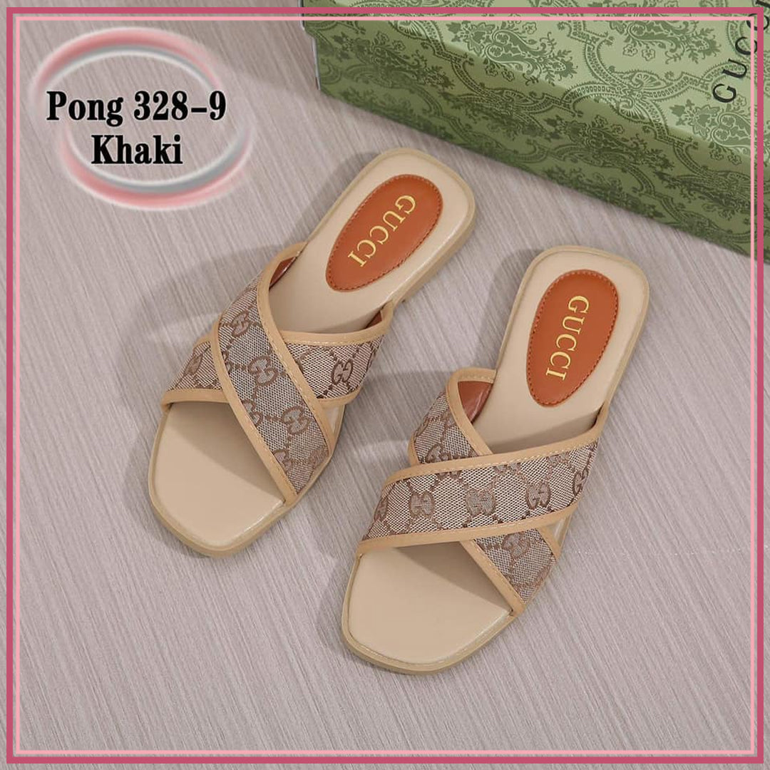 GG328-9 Casual Cross-Strap Sandal Shoes StyleMoto Khaki 35 