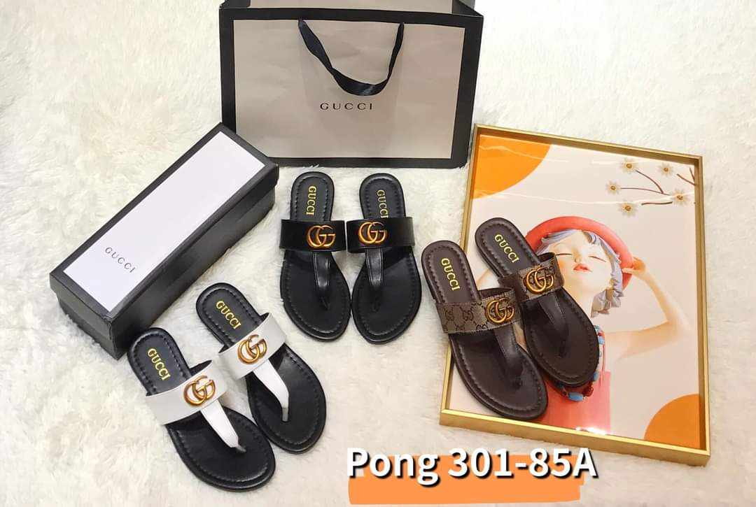 GG301-85A Double G Leather Thong Sandals Shoes StyleMoto 