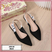 D478-D2 Canvass Flat Slingback Shoes Shoes StyleMoto Black 35 