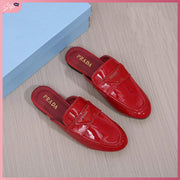 PRD578-P5 Casual Flat Half Shoes Shoes StyleMoto Red 35 