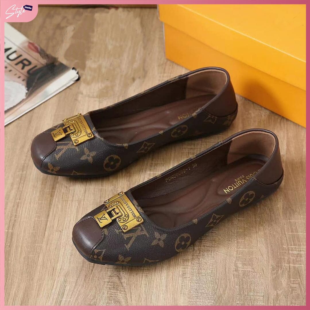 LV6688-1 Casual Doll Shoes Shoes StyleMoto Brown 35 