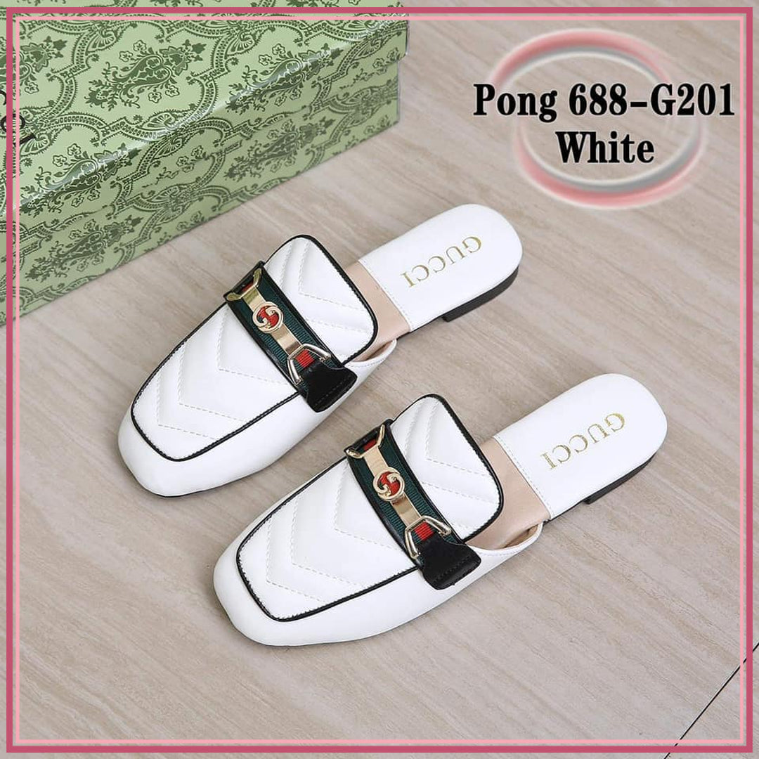GG688-G201 Casual Half-Shoe Loafer Shoes StyleMoto White 35 