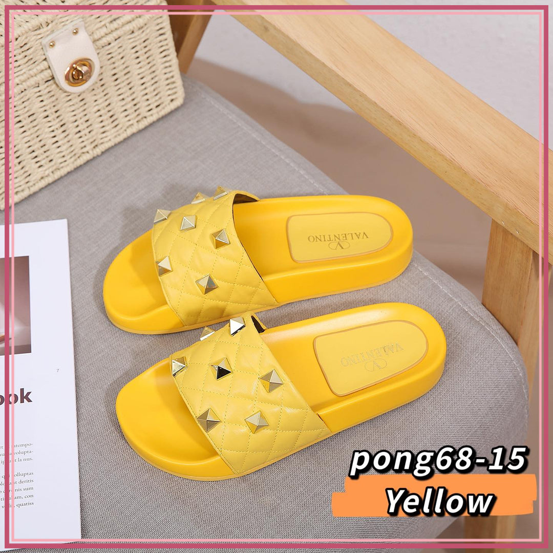 VAL68-15 Casual Slide Shoes StyleMoto Yellow 35 