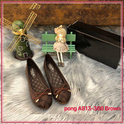 CHA813-366 Casual Doll Shoes Shoes StyleMoto Brown 35 