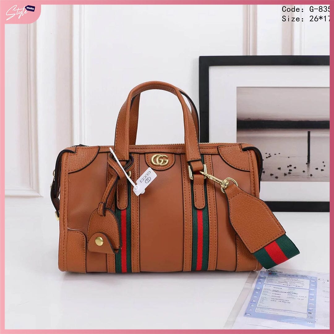 GG835 Handbag with Sling Handbags StyleMoto Brown 