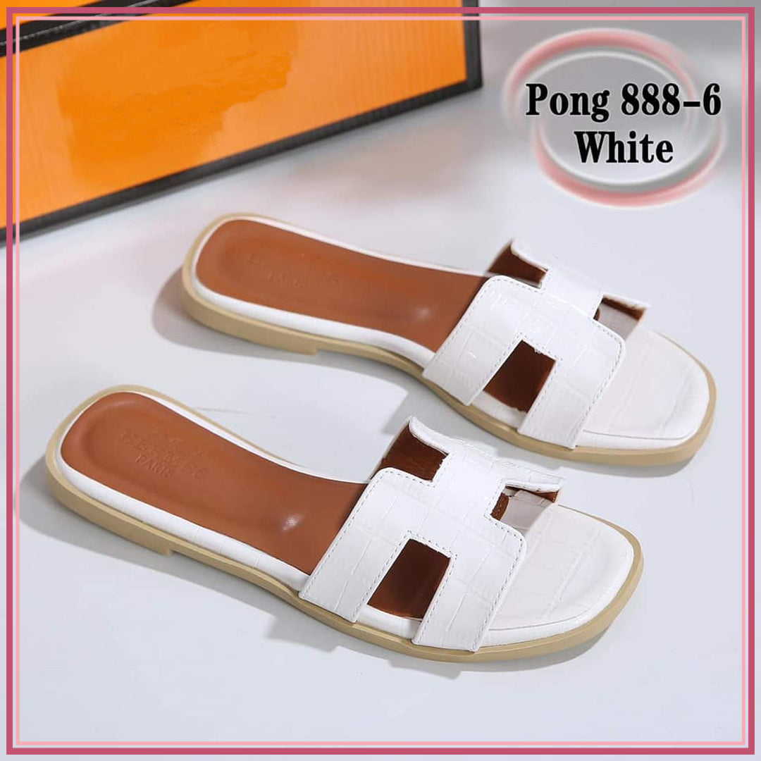 H888-6 Oran Croc-Effect Sandals Shoes StyleMoto White 35 