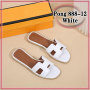 H888-12 Oran Croc-Effect Flat Sandals StyleMoto White 35 
