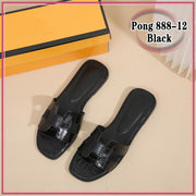 H888-12 Oran Croc-Effect Flat Sandals StyleMoto Black 35 