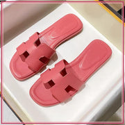 H888-1 Oran Stitched-Edge Plain Sandals Shoes StyleMoto Pink 35 
