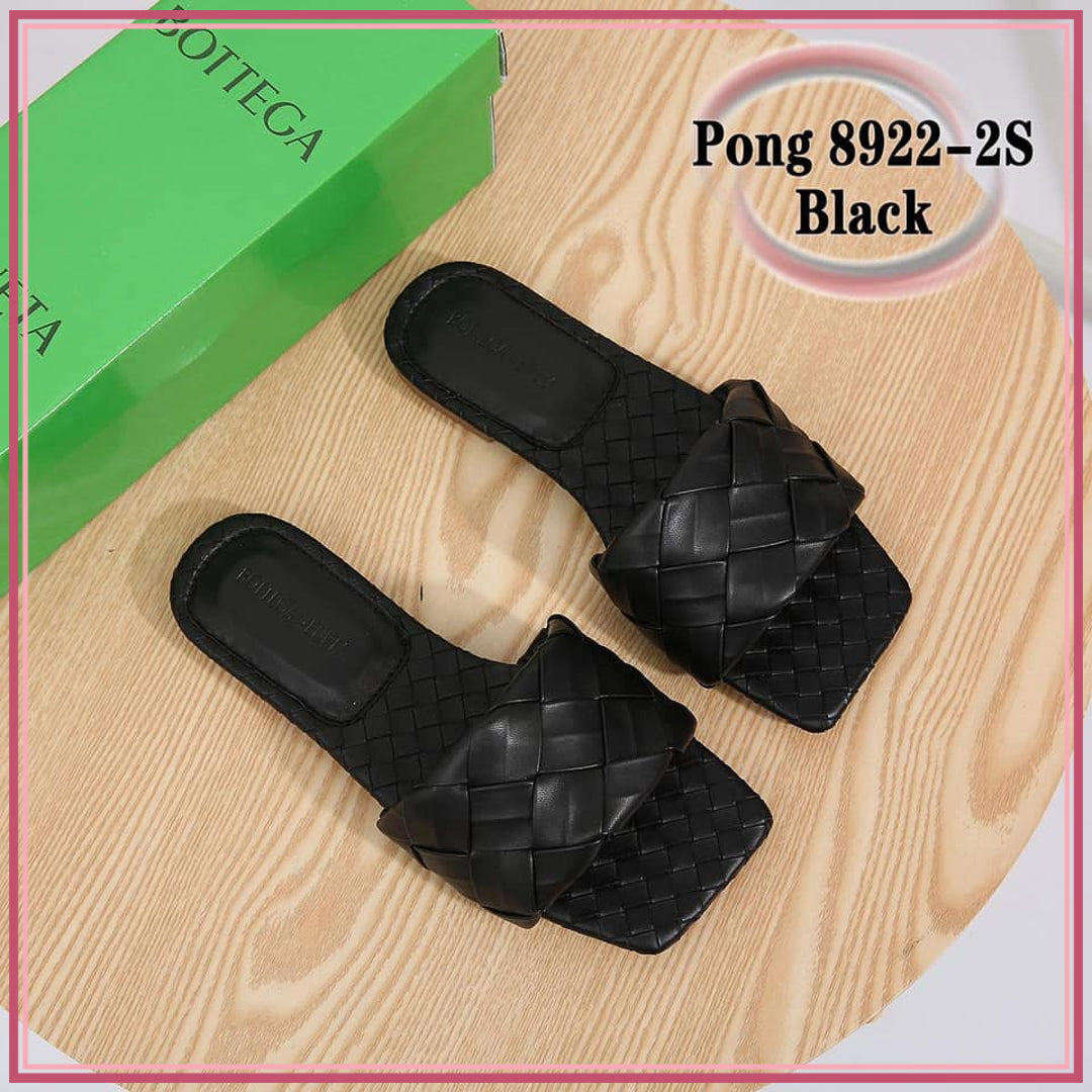 BOT8922-2S Casual Flat Sandal Shoes StyleMoto Black 35 